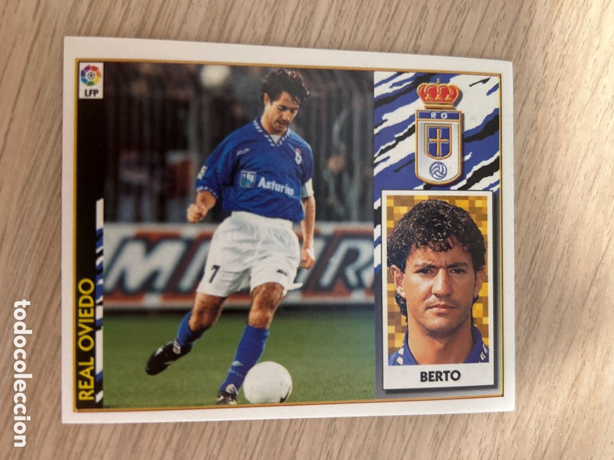Cromos de f&uacute;tbol: BERTO REAL OVIEDO LIGA ESTE 1997 1998 97 98 NUNCA PEGADO SIN PEGAR