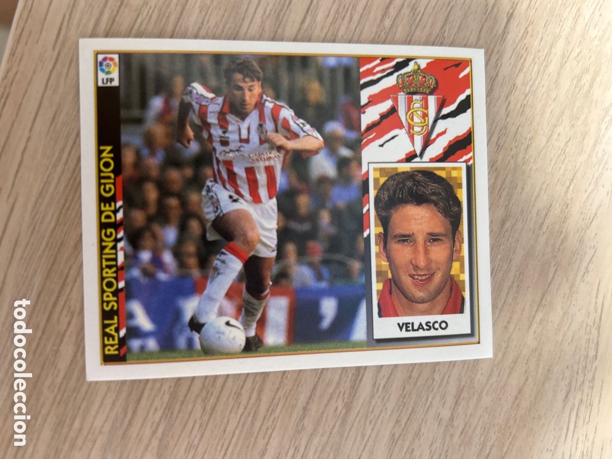 Fu&szlig;ball-Sticker: VELASCO SPORTING DE GIJON LIGA ESTE 1997 1998 97 98 NUNCA PEGADO SIN PEGAR
