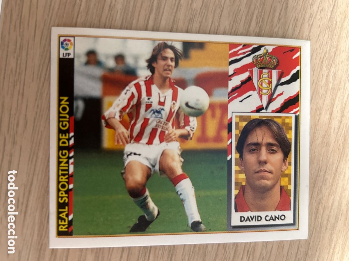 Fu&szlig;ball-Sticker: DAVID CANO SPORTING DE GIJON LIGA ESTE 1997 1998 97 98 NUNCA PEGADO SIN PEGAR