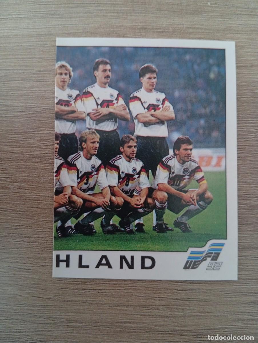 Football Stickers: ALINEACION ALEMANIA 190 PANINI EUROCOPA EURO 1992 92 NUNCA PEGADO SIN PEGAR