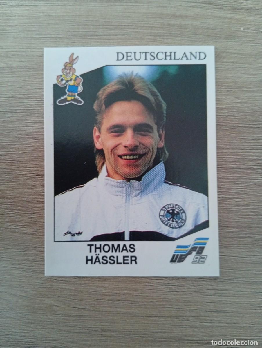 Cartes &agrave; collectionner de Football: THOMAS HASSLER 206 ALEMANIA PANINI EUROCOPA EURO 1992 92 NUNCA PEGADO SIN PEGAR