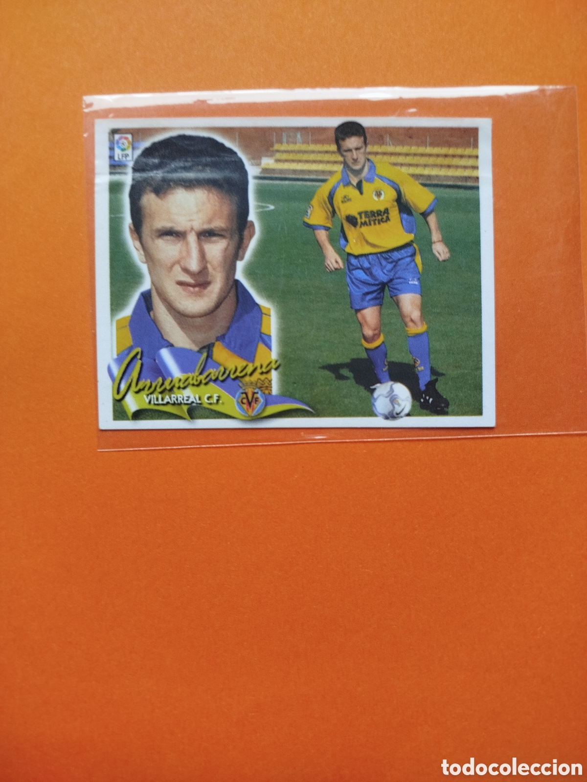Cromos de f&uacute;tbol: ARRUABARRENA COLOCA VILLAREAL LIGA ESTE 2000-01 VENTANILLA