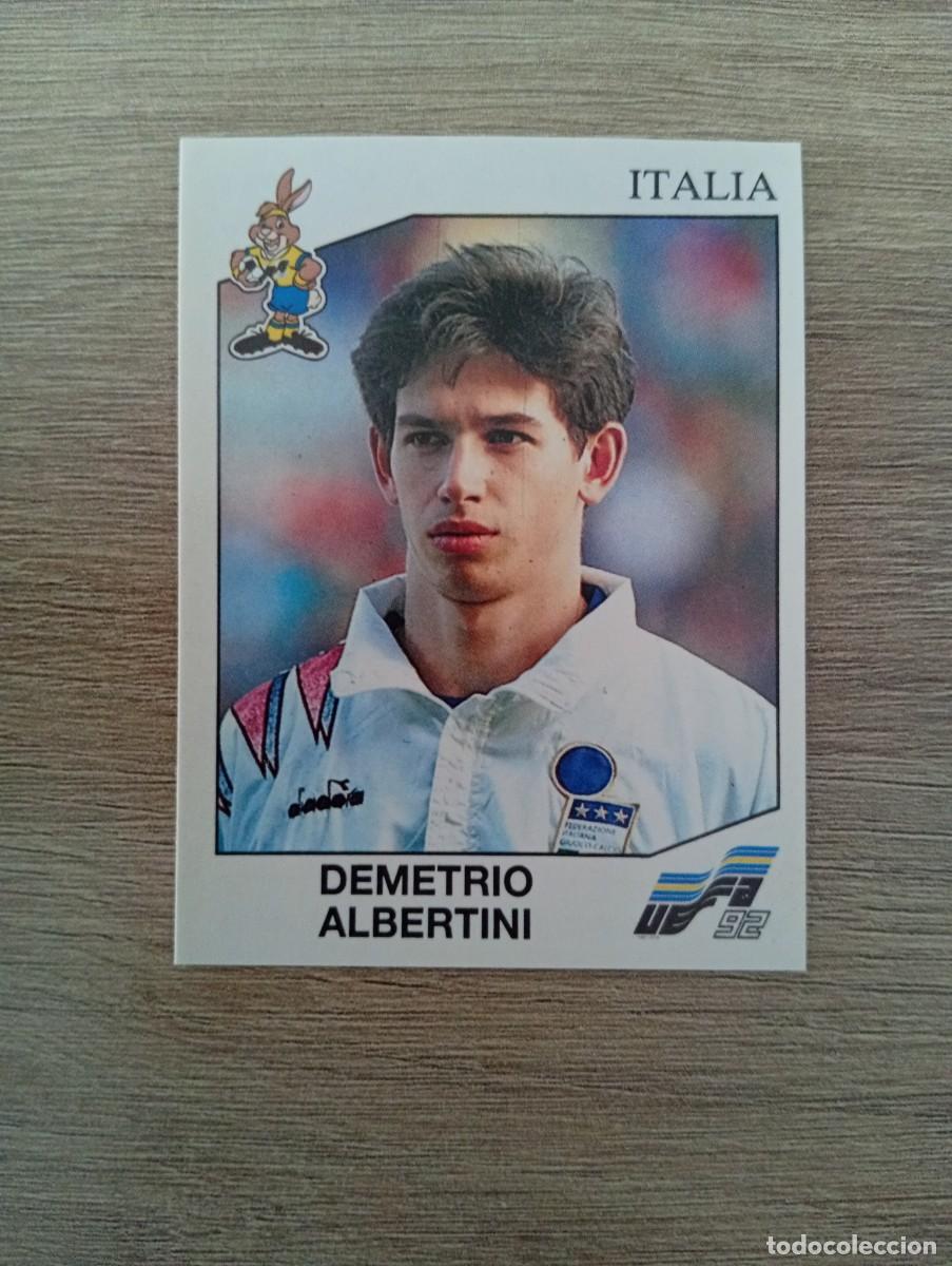 Cromos de f&uacute;tbol: DEMETRIO ALBERTINI 244 ITALIA PANINI EUROCOPA EURO 1992 92 NUNCA PEGADO SIN PEGAR