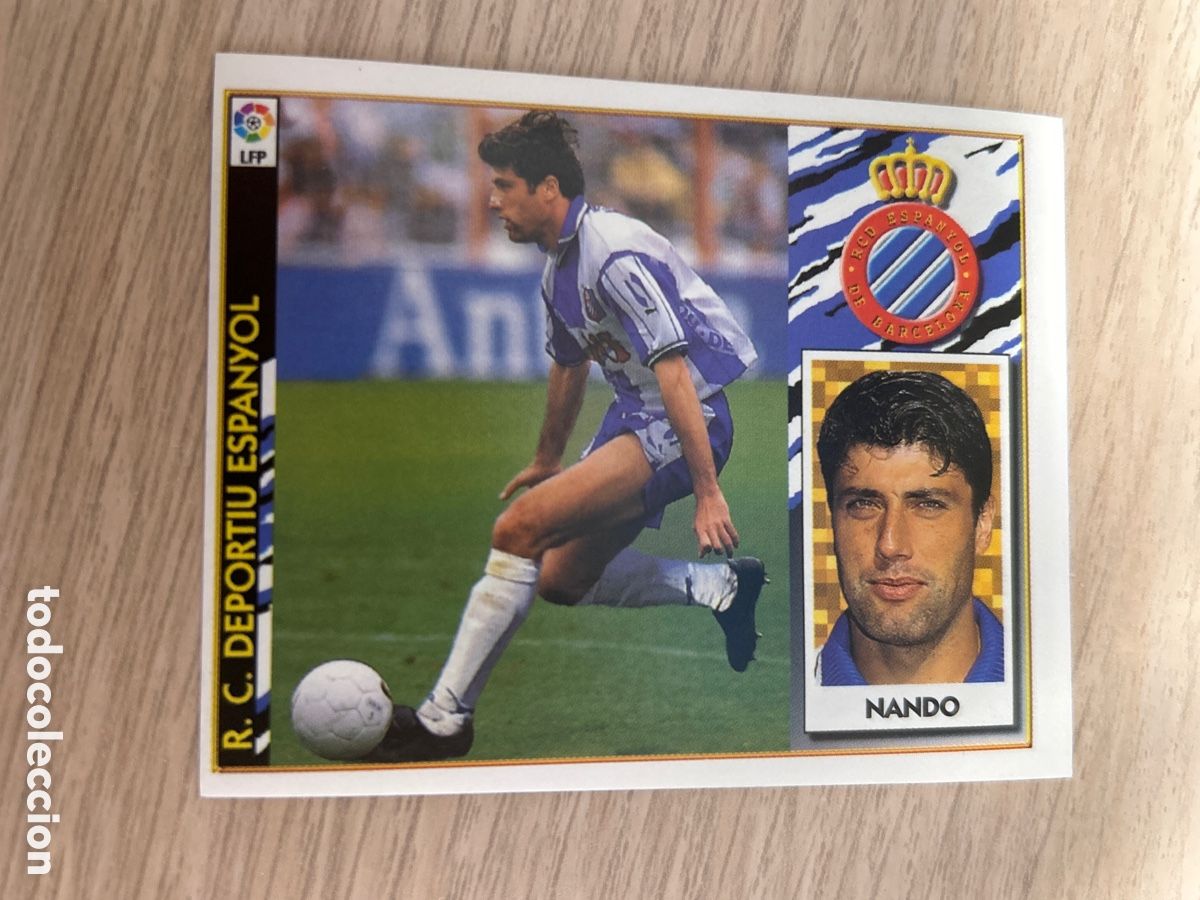 Cromos de f&uacute;tbol: NANDO ESPANYOL LIGA ESTE 1997 1998 97 98 NUNCA PEGADO SIN PEGAR