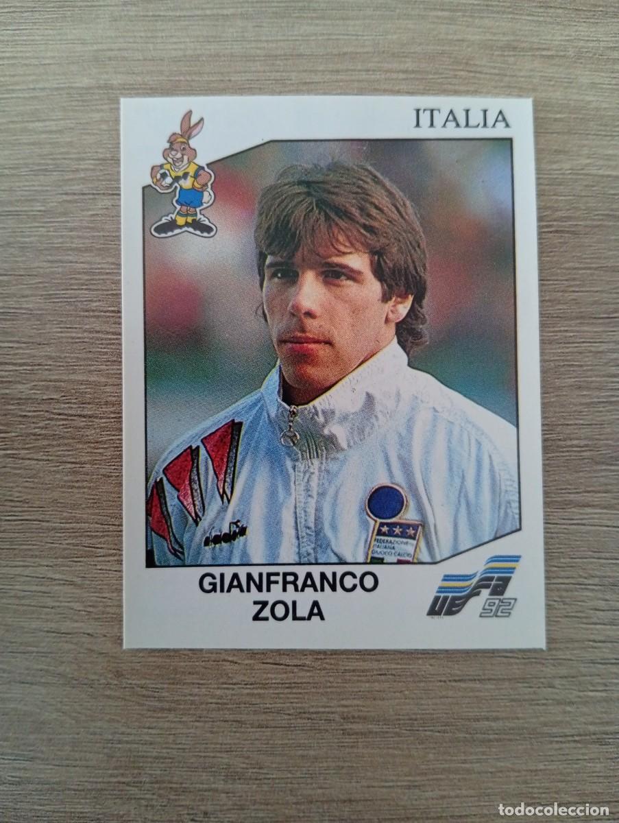 Cromos de f&uacute;tbol: GIANFRANCO ZOLA 250 ITALIA PANINI EUROCOPA EURO 1992 92 NUNCA PEGADO SIN PEGAR