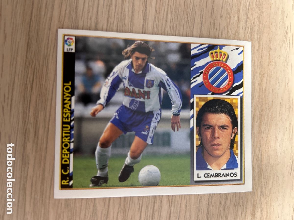 Cartes &agrave; collectionner de Football: LUIS CEMBRANOS ESPANYOL LIGA ESTE 1997 1998 97 98 NUNCA PEGADO SIN PEGAR