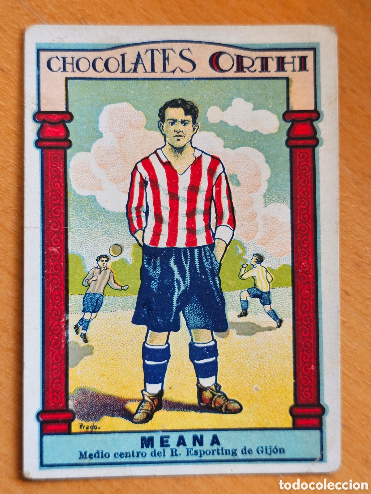 Cromos de Futebol: Meana Cromo Futbol Sporting (Esporting) de Gij&oacute;n Equipo Nacional Foot-ball Chocolates Orthi a&ntilde;os 20