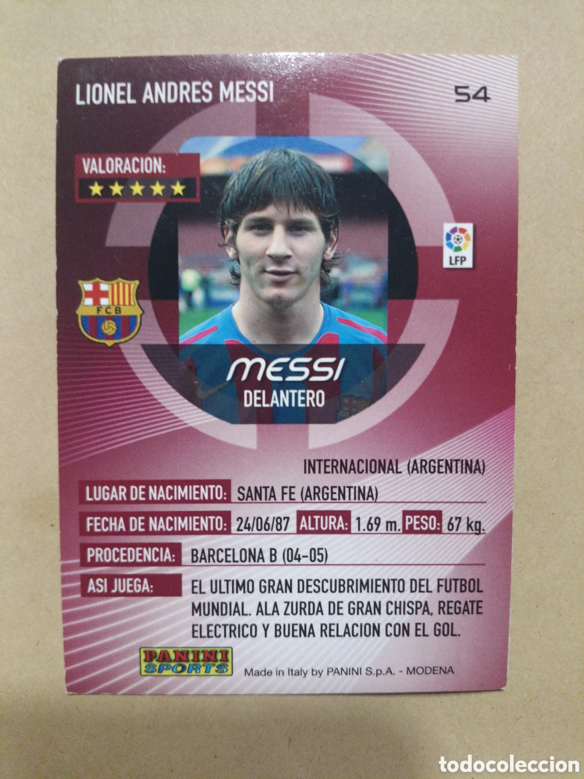 Cromos de f&uacute;tbol: Messi Mega Cracks 06/07 - Foto 2