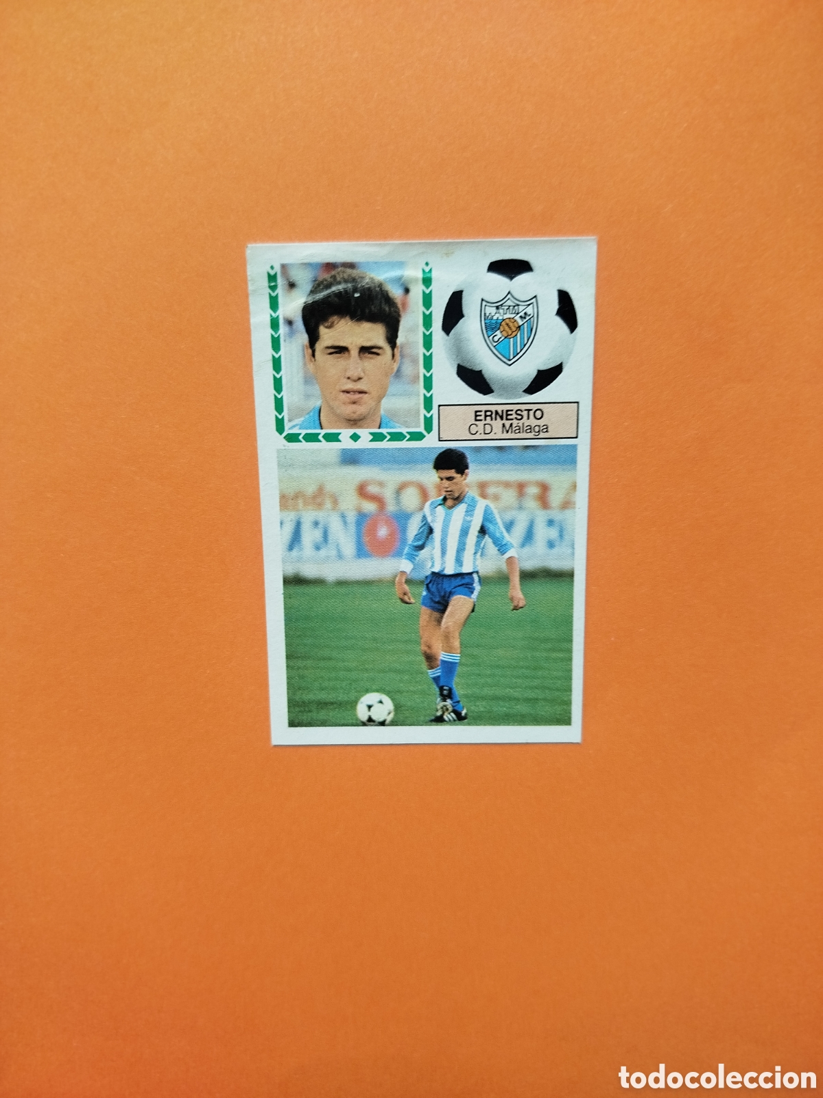 Cromos de f&uacute;tbol: FICHAJE 9 BIS ERNESTO MALAGA LUGA ESTE 83-84