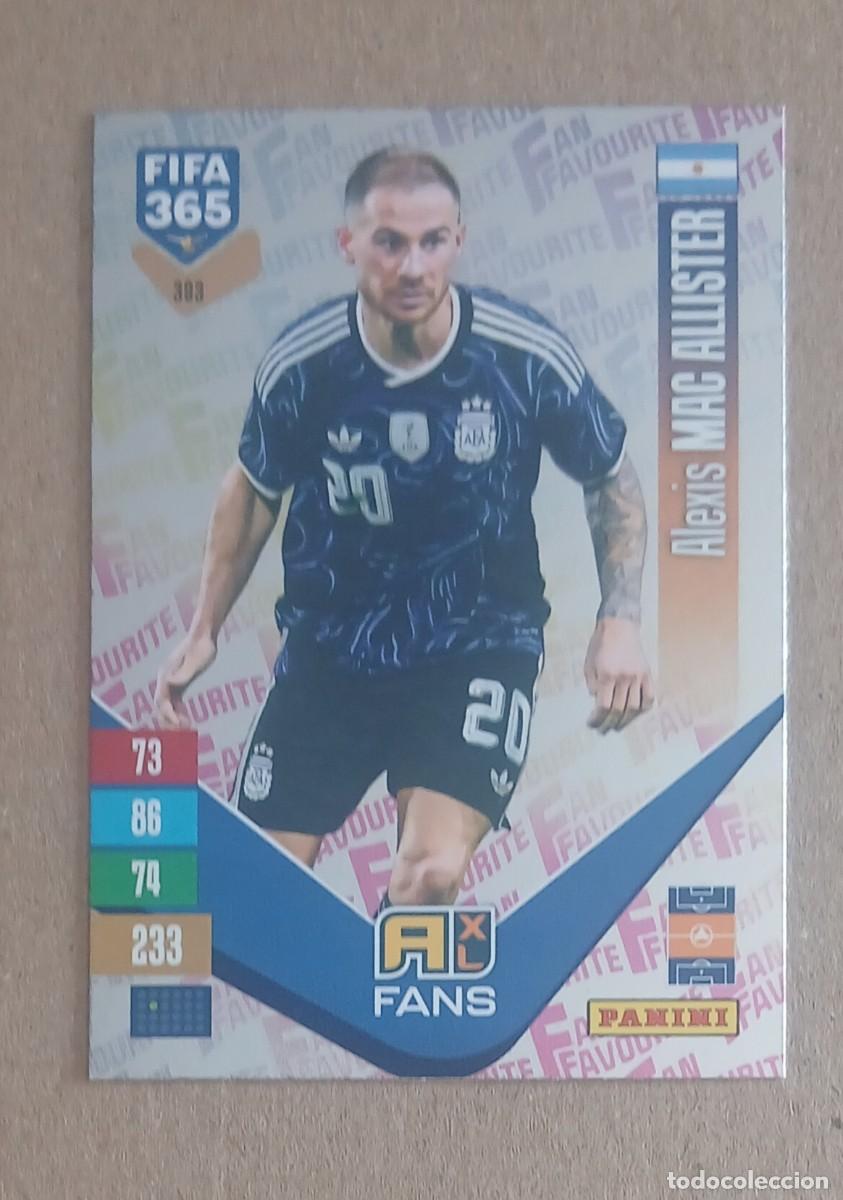 Figurine di Calcio: CROMO n&ordm; 393 MAC ALLISTER FAN FAVOURITE PLATA ADRENALYN XL FIFA 365 2026-2027. Nuevo de sobre.