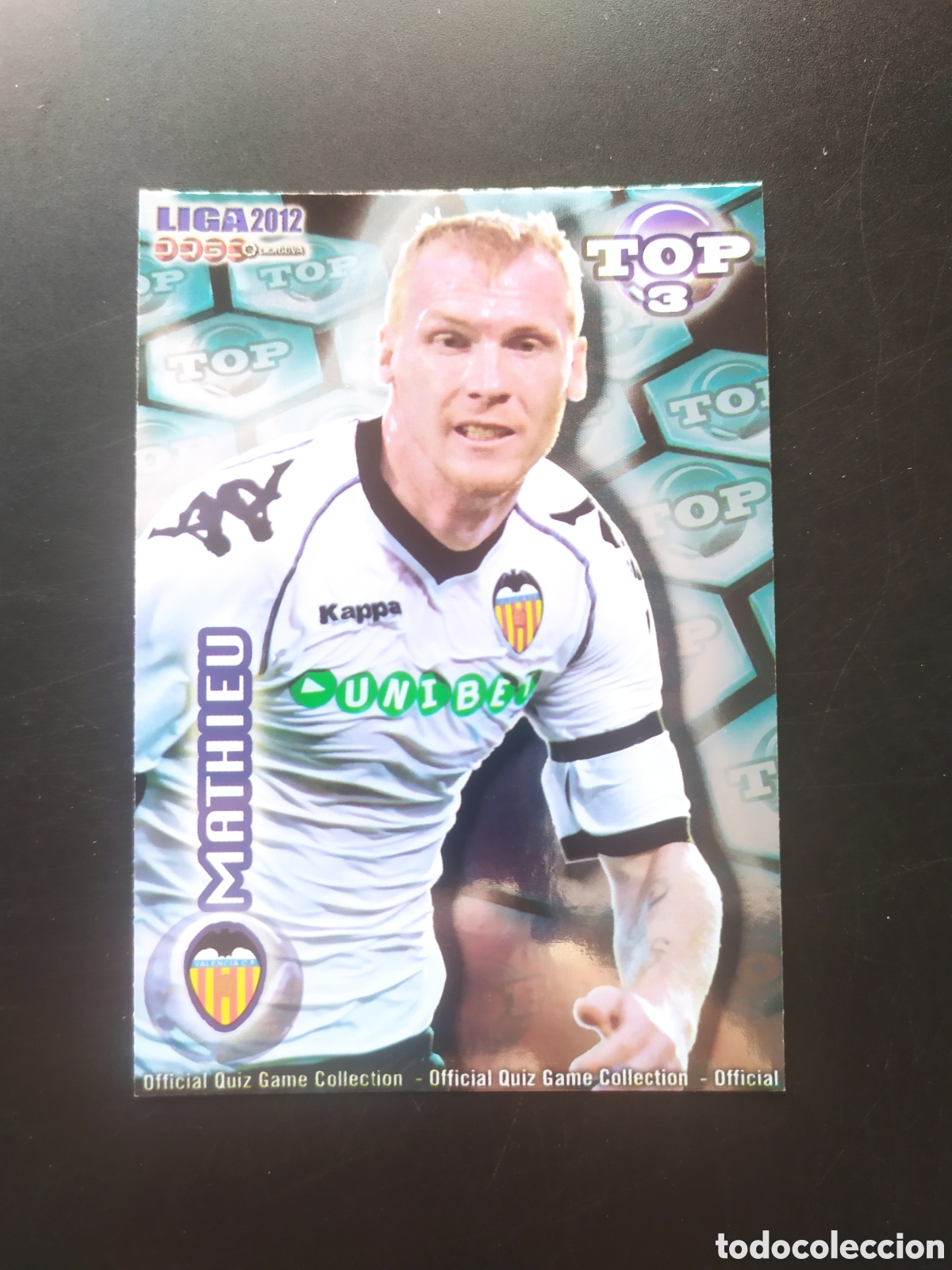 Cromos de Futebol: Mundicromo fichas Liga 2011 2012 11 12 Mathieu top brillo azul n&deg; 579 Valencia