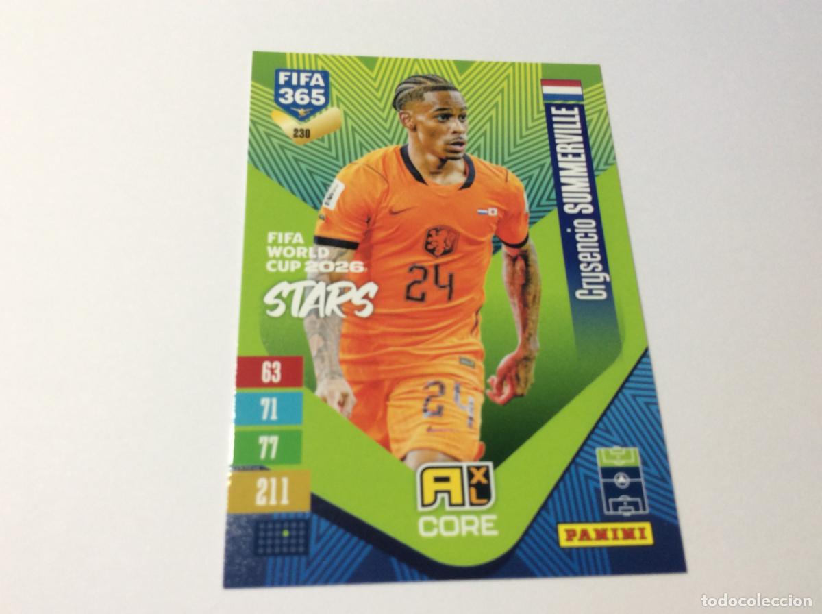 Cromos de f&uacute;tbol: 230 Crysencio Summerville Holanda Stars FIFA World Cup 2026 Adrenalyn XL Fifa 365 2027 27 Panini