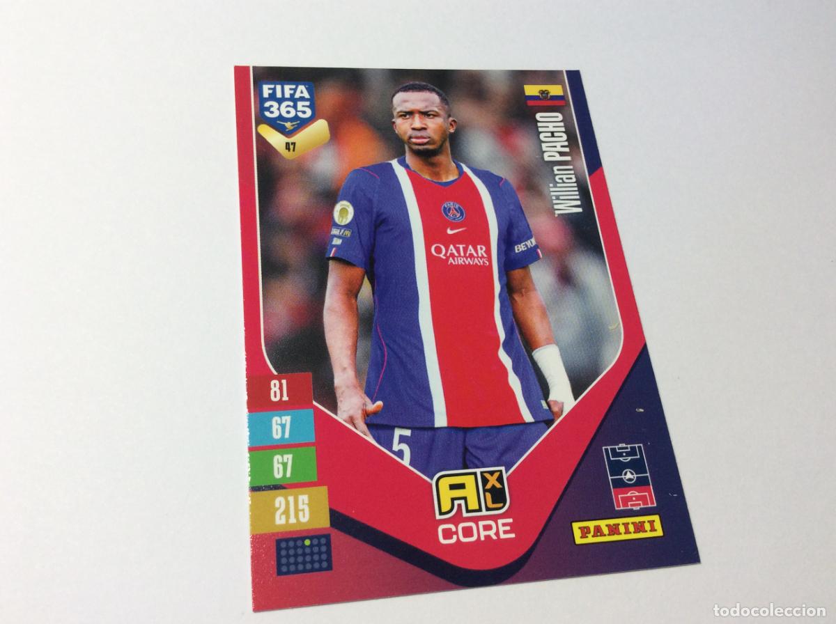 Cromos de f&uacute;tbol: 47 Willian Pacho PSG Adrenalyn XL Fifa 365 2027 27 Panini