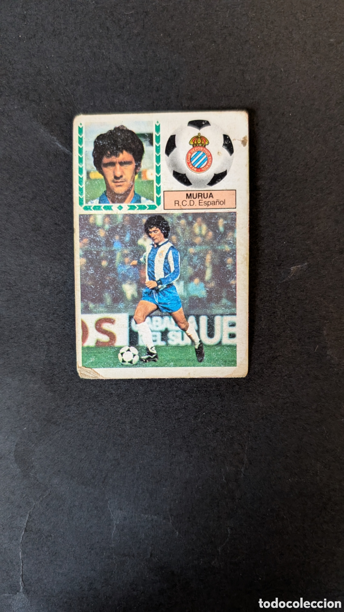 Cromos de f&uacute;tbol: MURUA ESPA&Ntilde;OL BAJA LIGA ESTE 1983/84 83 84 NUNCA PEGADO CON SIGNOS DE DESGASTE