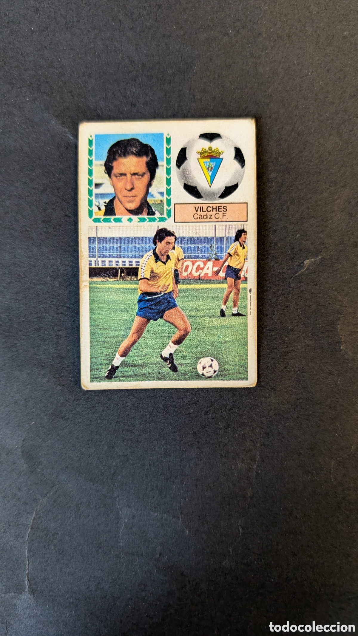 Fu&szlig;ball-Sticker: VILCHES CADIZ FICHAJE 7 VERSION LIGA ESTE 1983/84 83 84 NUNCA PEGADO CON SIGNOS DE DESGASTE
