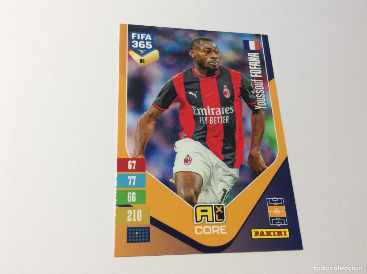 Football Stickers: 86 Youssouf Fofana AC Milan Adrenalyn XL Fifa 365 2027 27 Panini