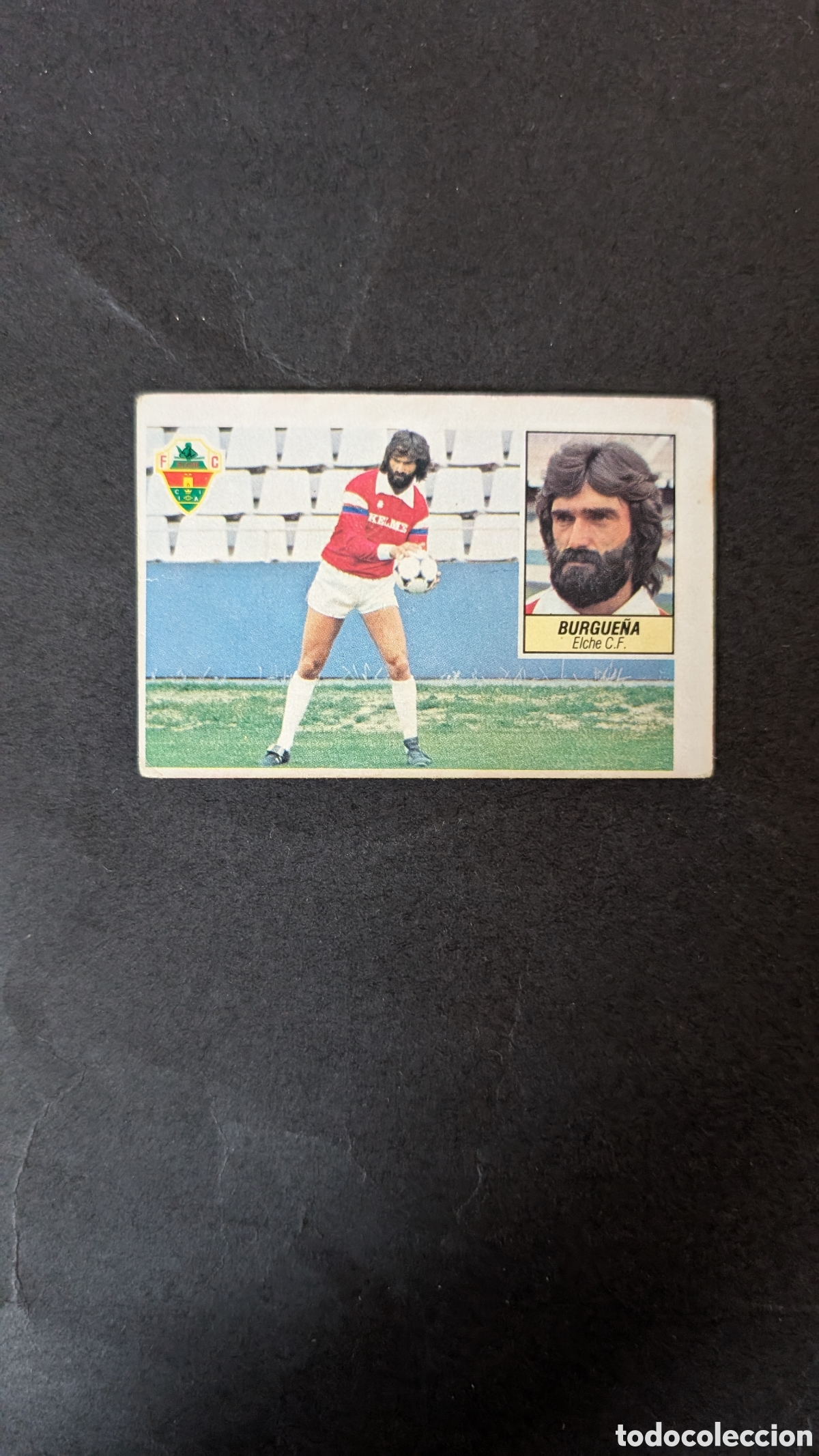Figurine di Calcio: BURGUE&Ntilde;A ELCHE FICHAJE 14 VERSION LIGA ESTE 1984/85 84 85 NUNCA PEGADO CON SIGNOS DE DESGASTE
