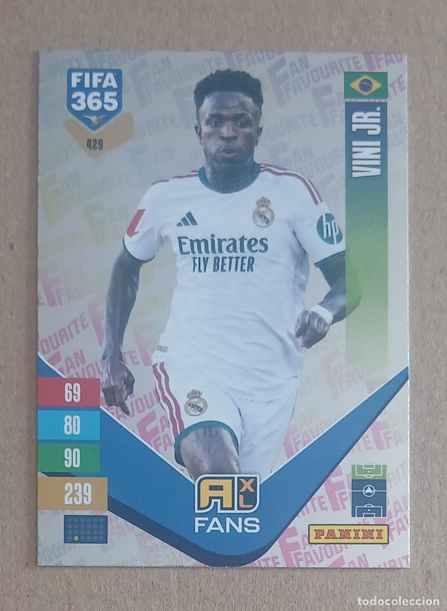Cromos de Futebol: CROMO n&ordm; 429 VINI JR. FAN FAVOURITE PLATA ADRENALYN XL FIFA 365 2026-2027. Nuevo de sobre.