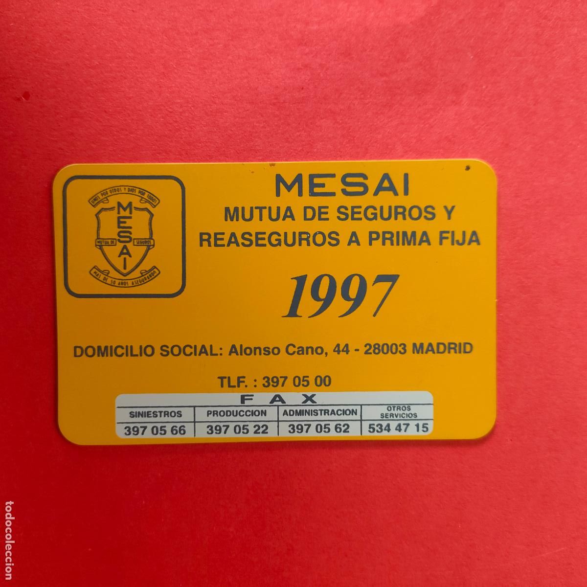 Cromos de Futebol: CALENDARIO PUBLICITARIO - MESAI - A&Ntilde;O 1997