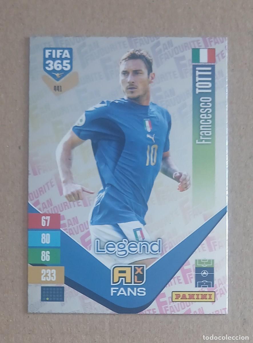 Cromos de Futebol: CROMO n&ordm; 441 TOTTI ITALIA FAN FAVOURITE PLATA ADRENALYN XL FIFA 365 2026-2027. Nuevo de sobre.