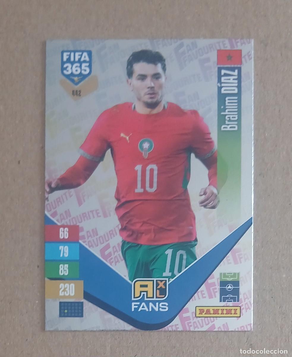 Figurine di Calcio: CROMO n&ordm; 442 BRAHIM D&Iacute;AZ FAN FAVOURITE PLATA ADRENALYN XL FIFA 365 2026-2027. Nuevo de sobre.
