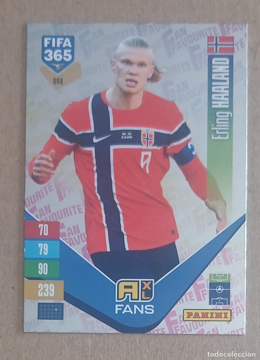 Figurine di Calcio: CROMO n&ordm; 444 HAALAND NORUEGA FAN FAVOURITE PLATA ADRENALYN XL FIFA 365 2026-2027. Nuevo de sobre.