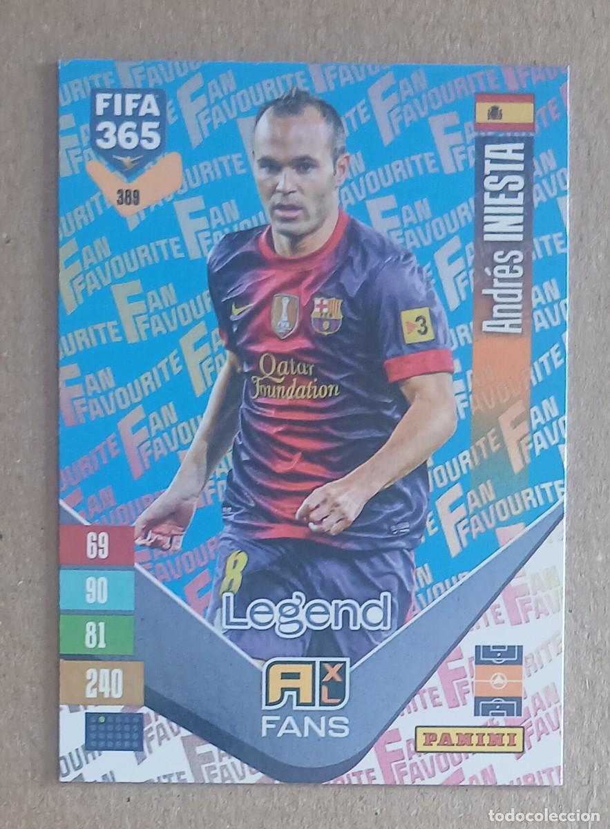 Figurine di Calcio: CROMO n&ordm; 389 INIESTA FAN FAVOURITE FONDO AZUL ADRENALYN XL FIFA 365 2026-2027. Nuevo de sobre.