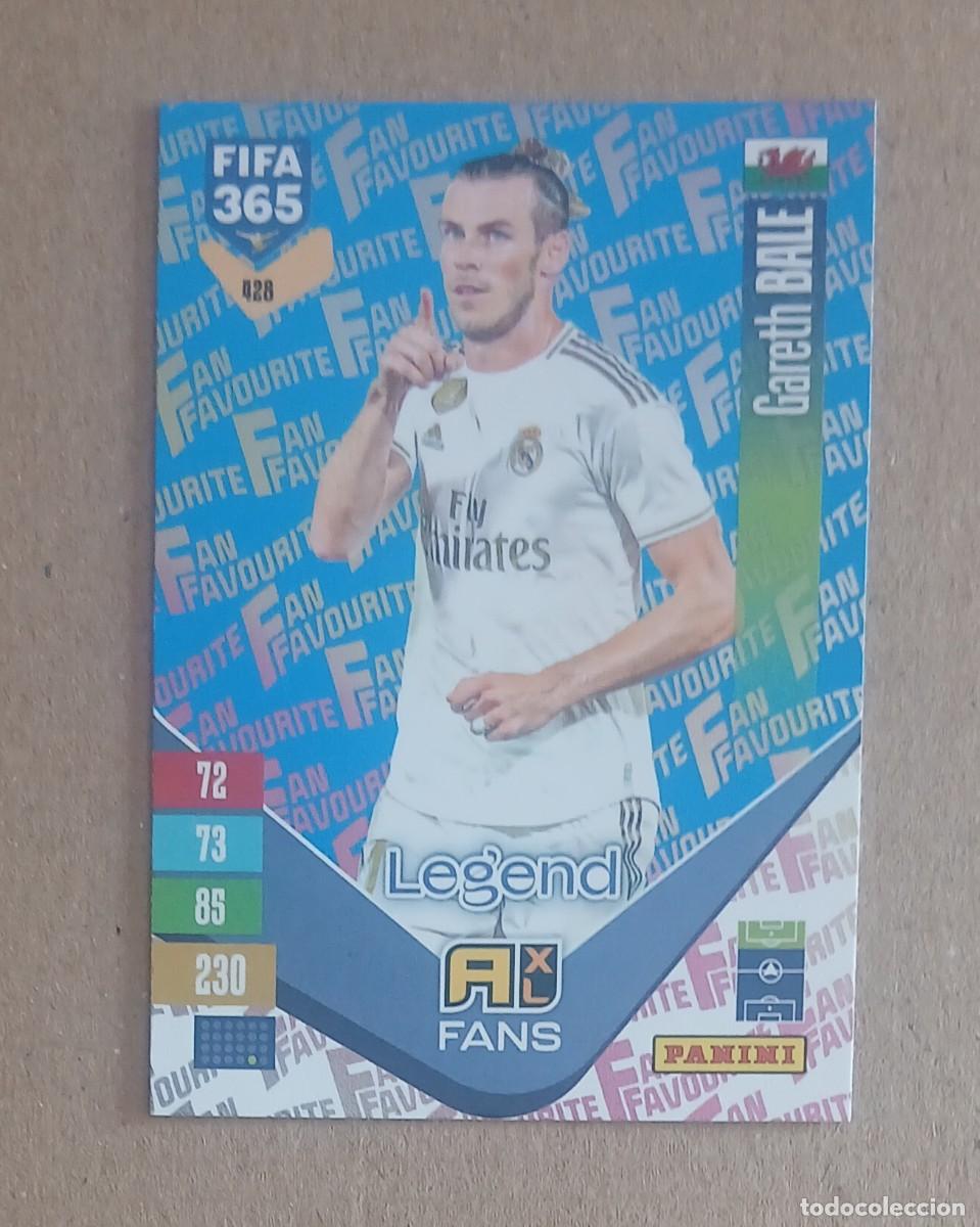 Figurine di Calcio: CROMO n&ordm; 428 GARETH BALE FAN FAVOURITE FONDO AZUL ADRENALYN XL FIFA 365 2026-2027. Nuevo de sobre.