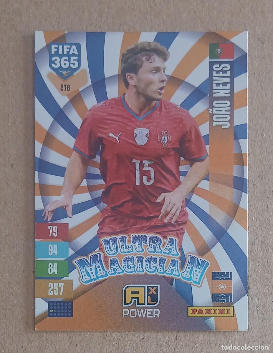 Fu&szlig;ball-Sticker: CROMO n&ordm; 278 JOAO NEVES ULTRA MAGICIAN ADRENALYN XL FIFA 365 2026-2027. Nuevo de sobre.