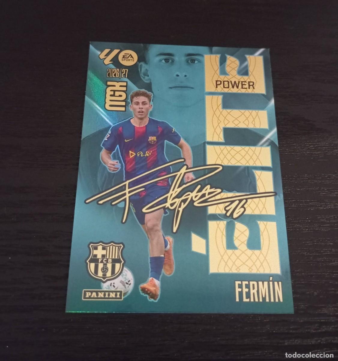Fu&szlig;ball-Sticker: -MEGACRACKS 26-27 : 6P FERMIN ( BARCELONA ) -- ELITE POWER -- 6 P