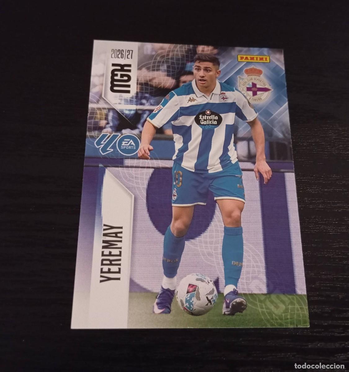 Fu&szlig;ball-Sticker: -MEGACRACKS 26-27 : 142 YEREMAY ( CORU&Ntilde;A )