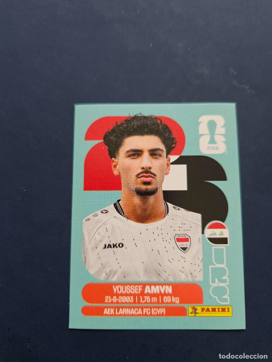 Figurine di Calcio: IRQ 14 YOUSSEF AMYN IRAQ IRAK FIFA WORLD CUP MUNDIAL 26 2026 SIN PEGAR NUNCA PEGADO