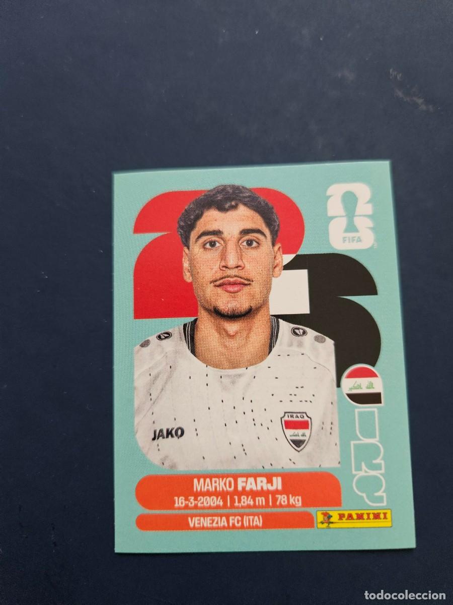 Figurine di Calcio: IRQ 16 MARKO FARJI IRAQ IRAK FIFA WORLD CUP MUNDIAL 26 2026 SIN PEGAR NUNCA PEGADO