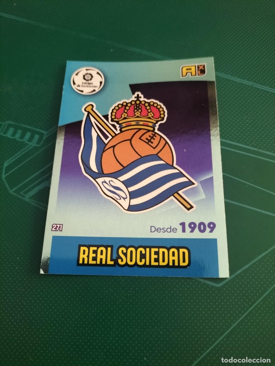 Cromos de f&uacute;tbol: 1 CROMO FICHA PANINI ADRENALYN 20-21 2020-2021 REAL SOCIEDAD 271 ESCUDO