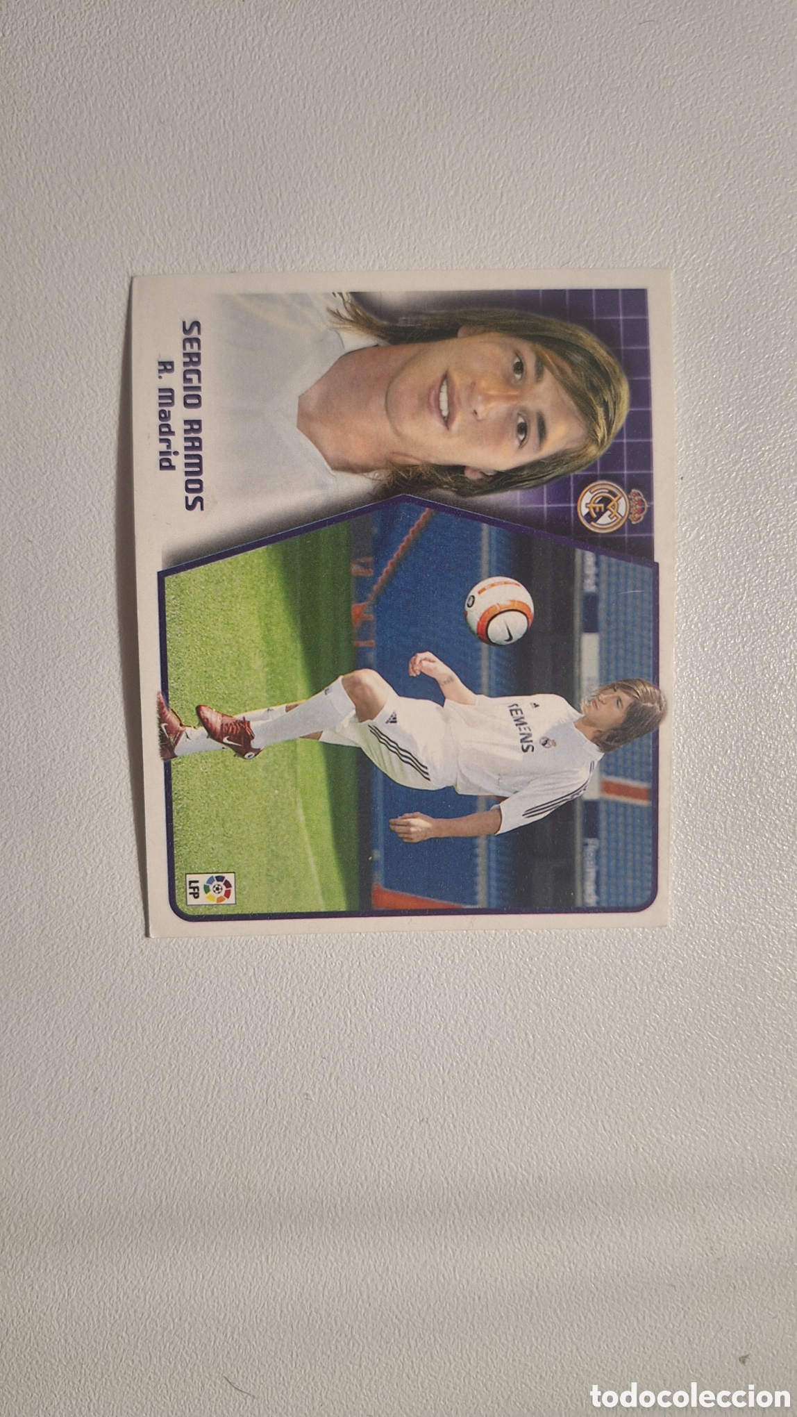 Cromos de f&uacute;tbol: Cromo Sergio Ramos fichaje real madrid n&uacute;mero 48