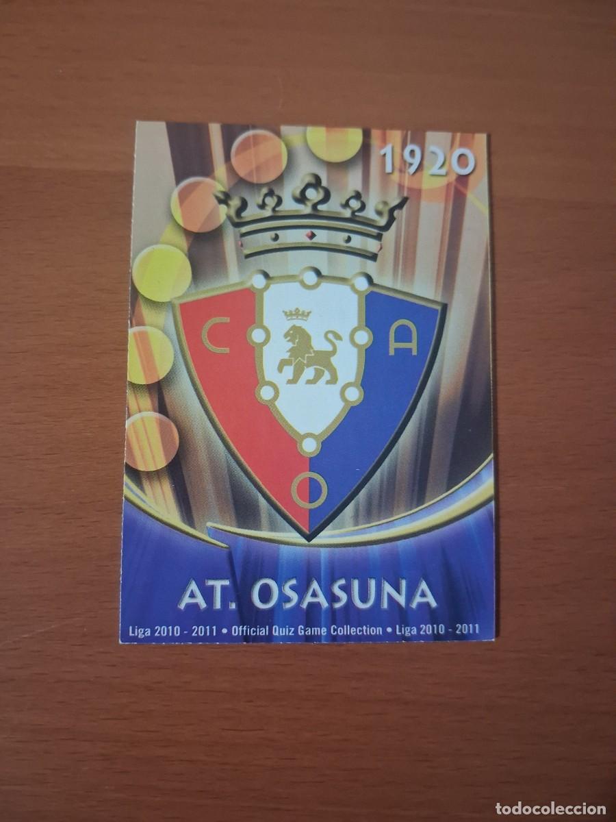 Football Stickers: Mundicromo Official Quiz Game Collection 2010 2011 CA Osasuna 298 Escudo Mate