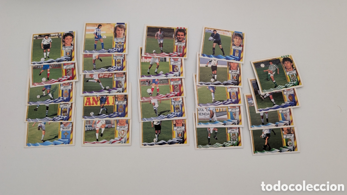 Cartes &agrave; collectionner de Football: LOTE 24 FICHAJES DIFERENTES LIGA ESTE 1995/96 95 96 NUNCA PEGADOS SIN PEGAR