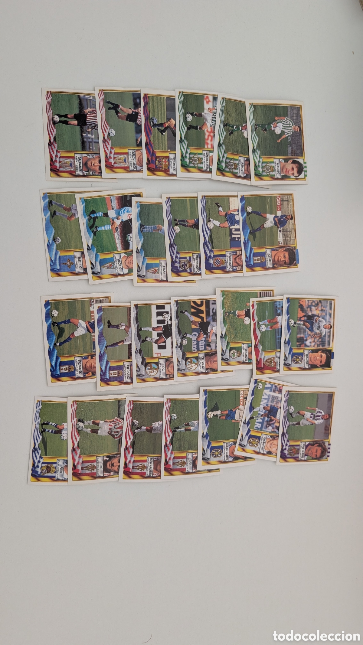Fu&szlig;ball-Sticker: LOTE 26 COLOCAS DIFERENTES LIGA ESTE 1995/96 95 96 NUNCA PEGADOS SIN PEGAR