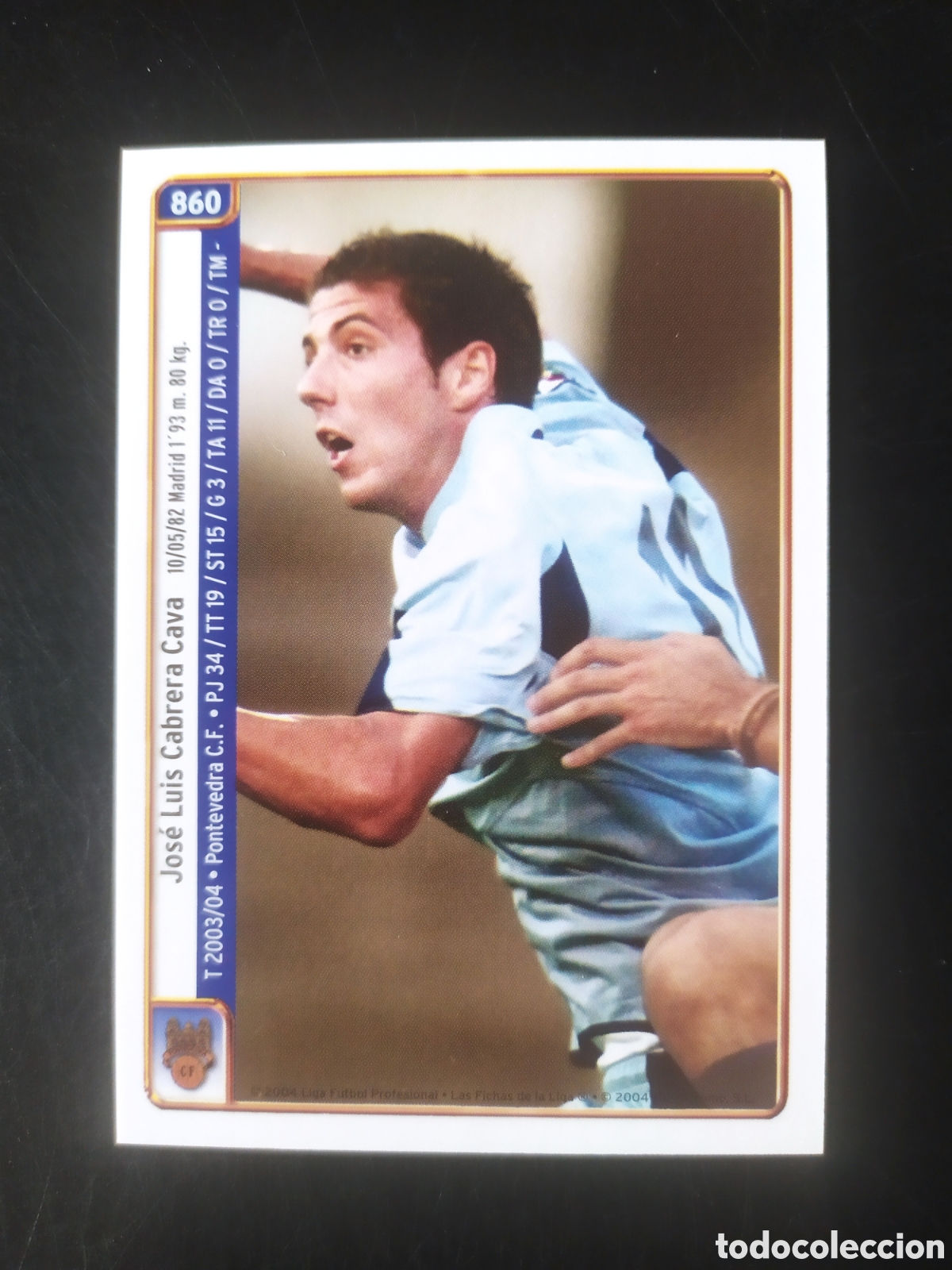 Fu&szlig;ball-Sticker: Mundicromo fichas Liga 2004 2005 04 05 Charles Cabrera n&deg; 860 Pontevedra