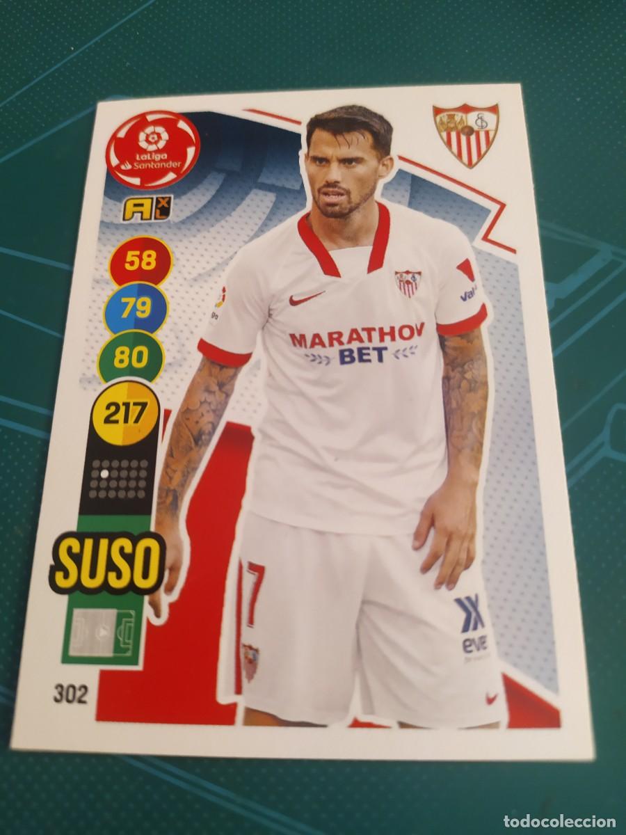 Fu&szlig;ball-Sticker: 1 CROMO FICHA PANINI ADRENALYN 20-21 2020-2021 SEVILLA C.F 302 SUSO