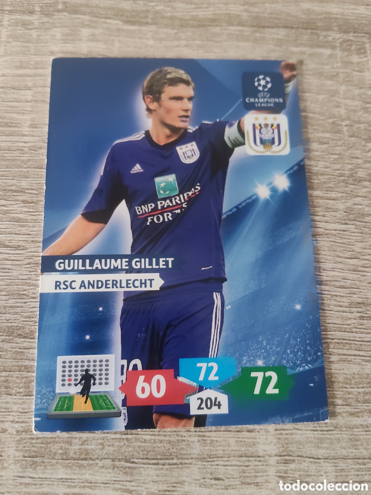 Fu&szlig;ball-Sticker: Panini Adrenalyn champions league 2013 2014 13 14 Guillaume Gillet Anderlecht