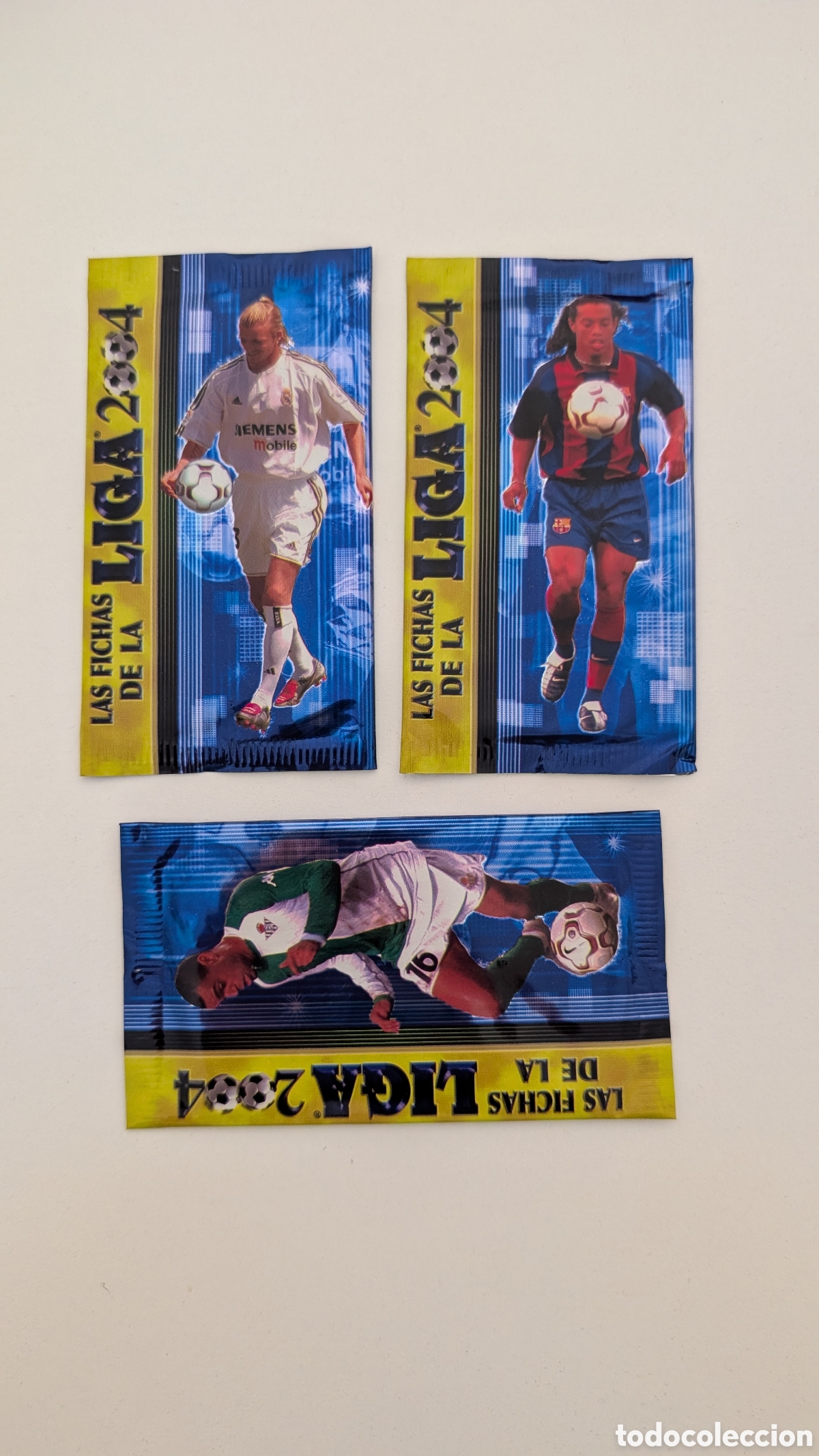 Football Stickers: LOTE 3 SOBRES SIN ABRIR FICHAS LIGA 2003/2004 03 04 MUNDICROMO NUNCA ABIERTOS BUEN ESTADO
