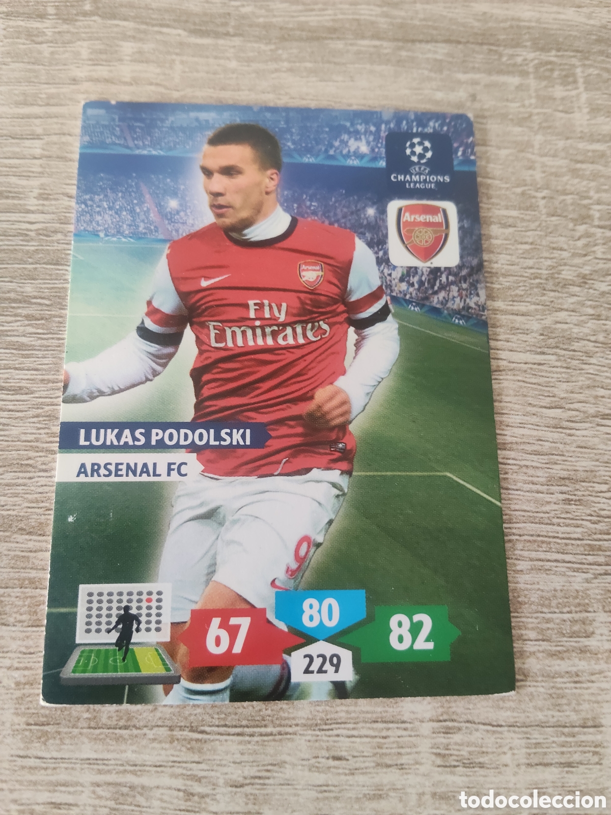 Cromos de Futebol: Panini Adrenalyn champions league 2013 2014 13 14 Lukas Podolski Arsenal