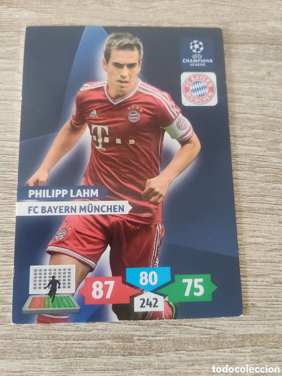 Fu&szlig;ball-Sticker: Panini Adrenalyn champions league 2013 2014 13 14 Philipp Lahm Bayern de Munich