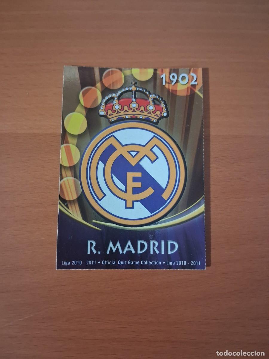 Fu&szlig;ball-Sticker: Mundicromo Official Quiz Game Collection 2010 2011 Real Madrid CF 28 Escudo Brillo