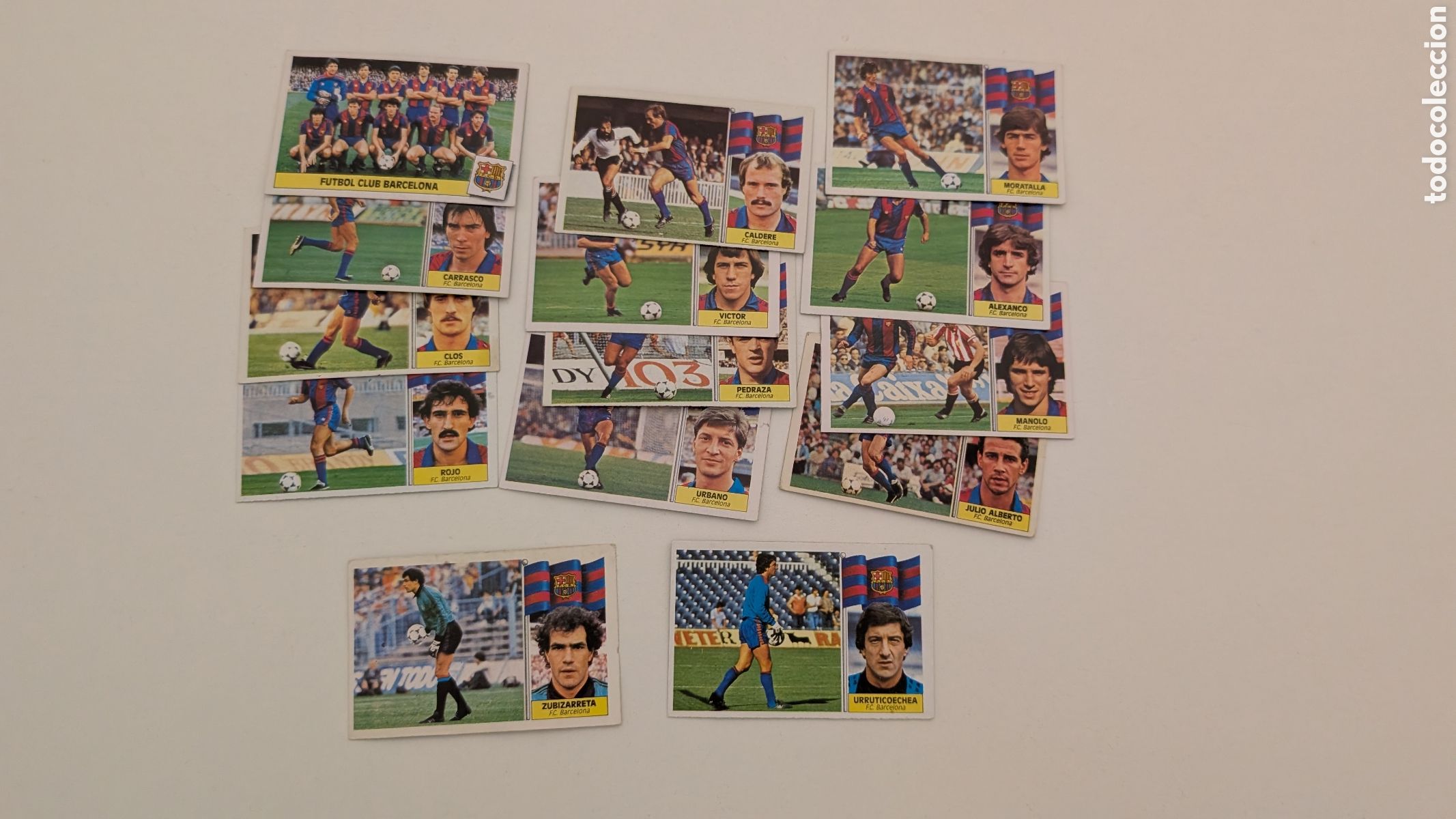 Fu&szlig;ball-Sticker: LOTE 14 CROMOS DIFERENTES BARCELONA LIGA ESTE 1986/87 86 87 NUNCA PEGADOS SIN PEGAR