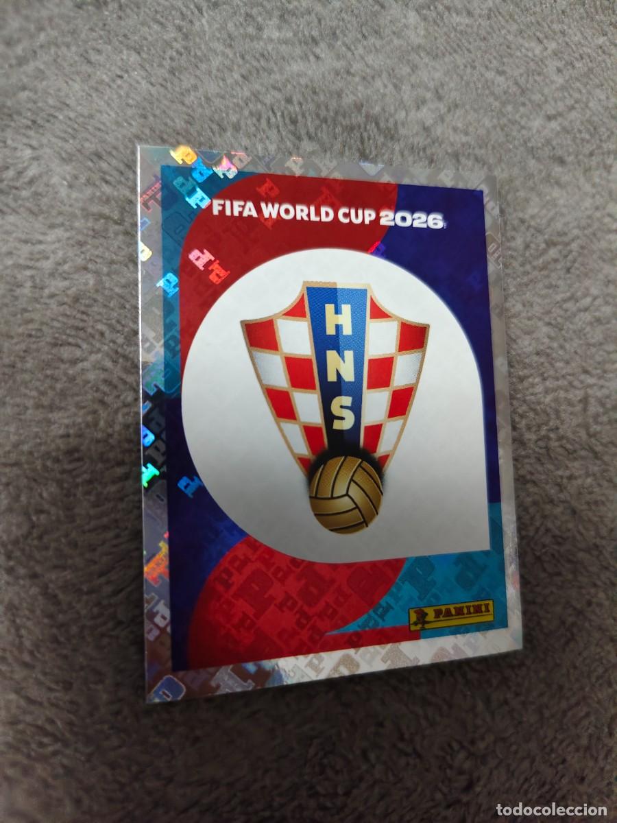 Cartes &agrave; collectionner de Football: CRO 1 CRO1 MUNDIAL 2026 PANINI LOGO ESCUDO CROACIA 26 WORLD CUP STICKER PANINI FIFA AAZ
