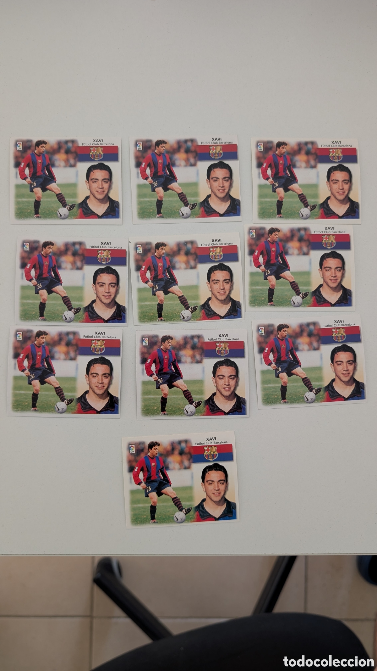 Cromos de f&uacute;tbol: LOTE 10 CROMOS XAVI BARCELONA LIGA ESTE 1999/00 99 00 NUNCA PEGADOS SIN PEGAR