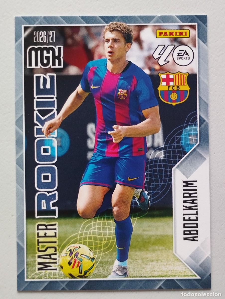 Cromos de Futebol: CROMO CARD 2026 2027 MEGACRACKS 27 26 MGK PANINI MASTER ROOKIE ABDELKARIM 406 BARCELONA