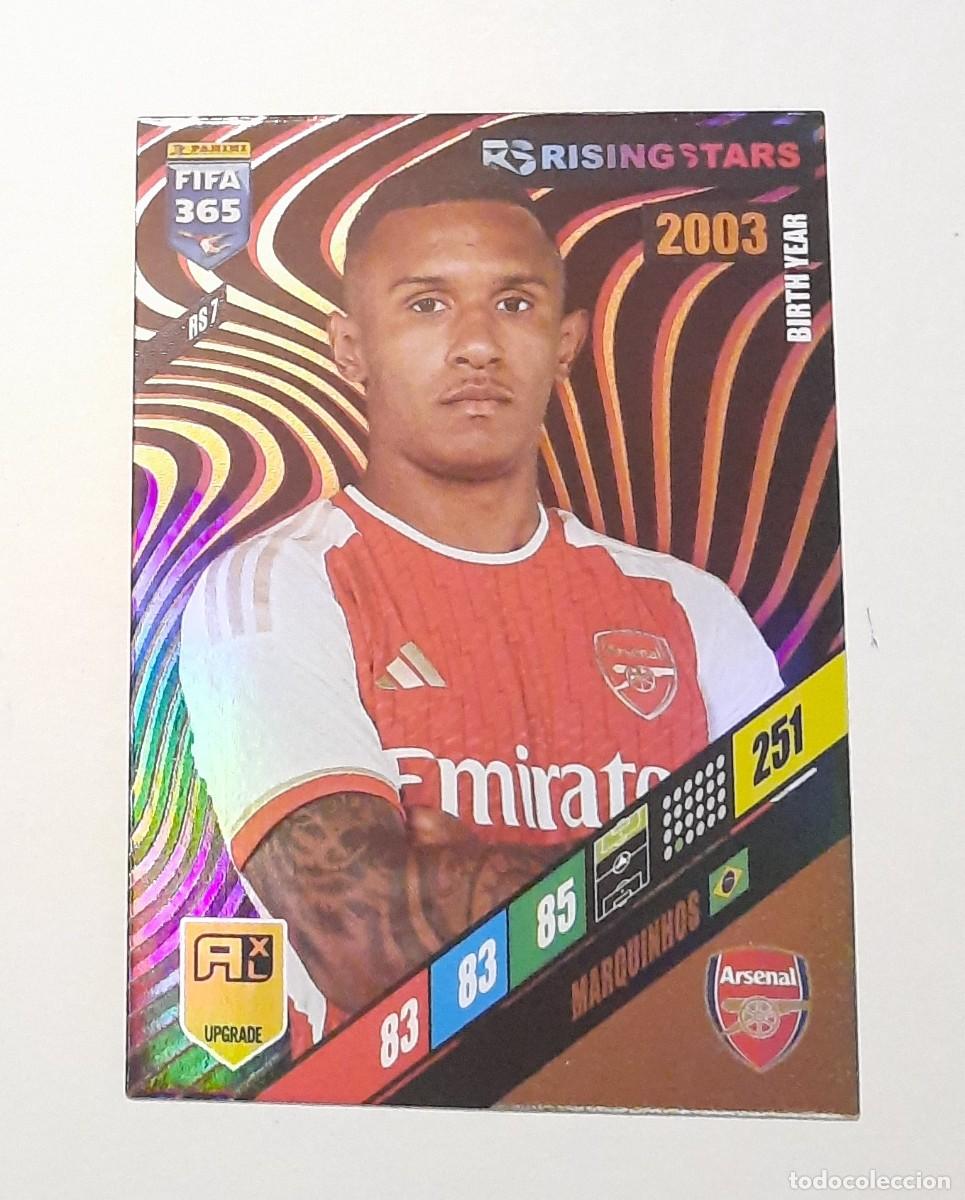 Football Stickers: Rising Star Marquinhos #RS7 Arsenal 2024